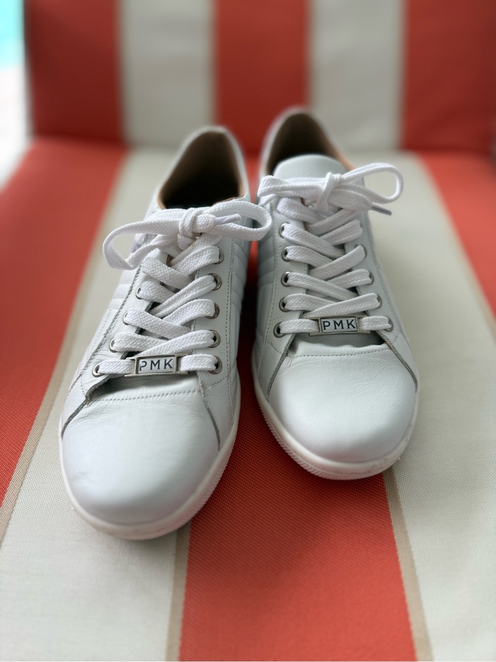 PMK White Leather Low-Top Sneakers for Women